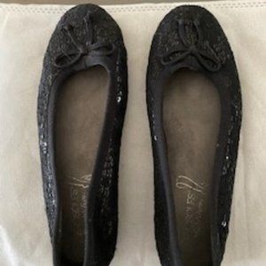 Womens Aerosoles Sequin Ballet Flat Black 8.5